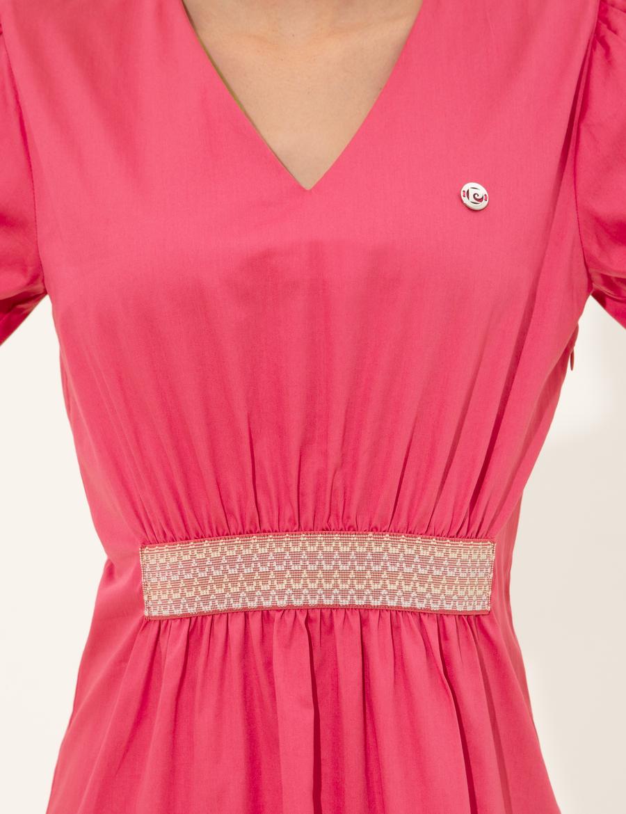 Fuşya Dokuma Elbise