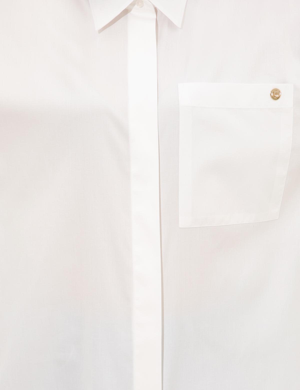 Beyaz Oversize Uzun Kollu Gömlek - 50247270019