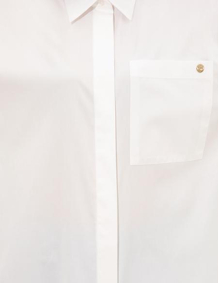 Beyaz Oversize Uzun Kollu Gömlek - 50247270019