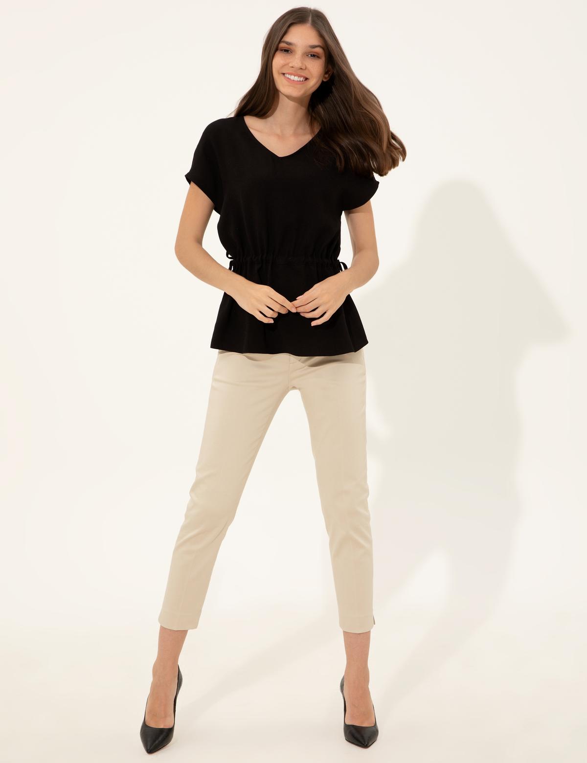 Siyah Comfort Fit Bluz