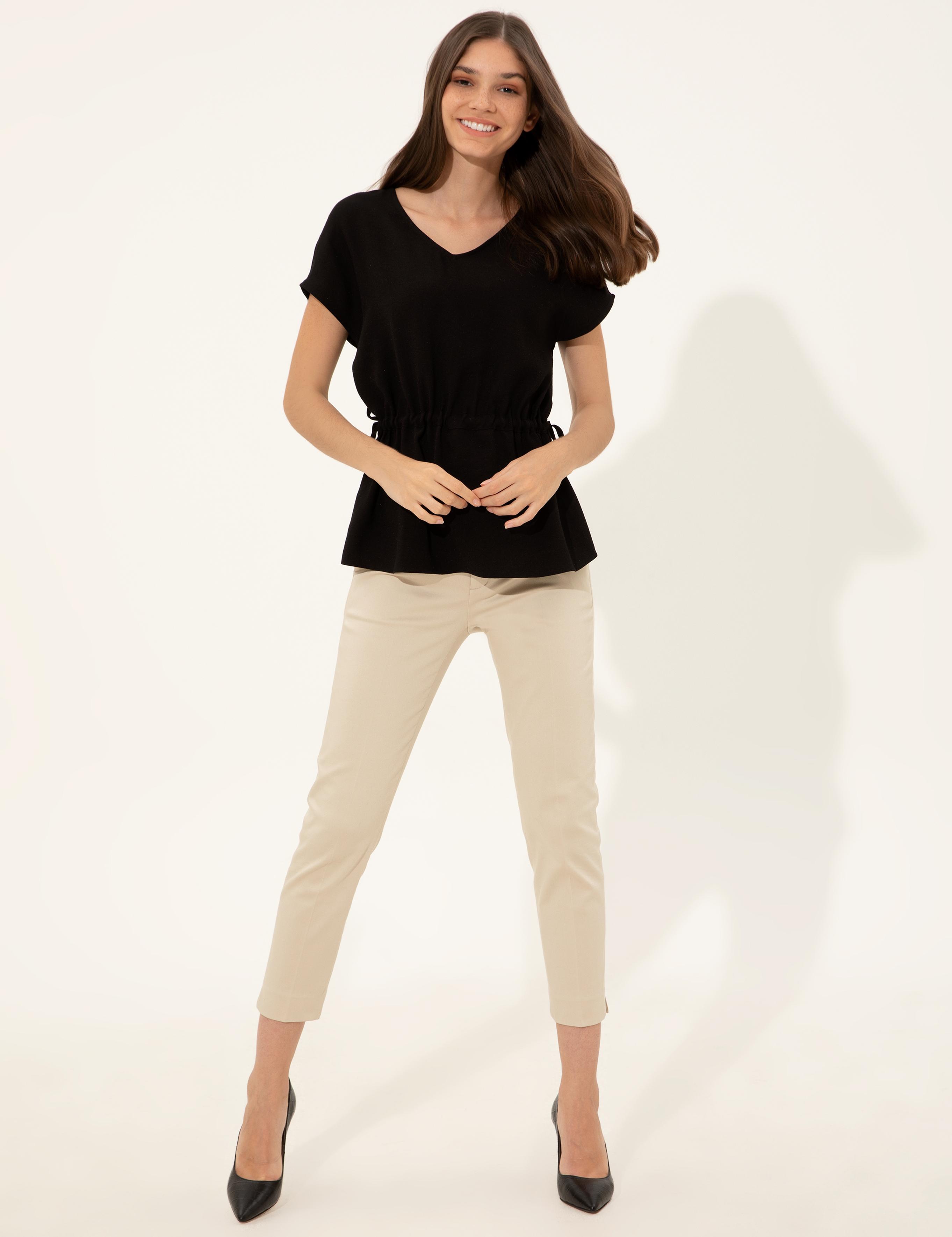 Siyah Comfort Fit Bluz