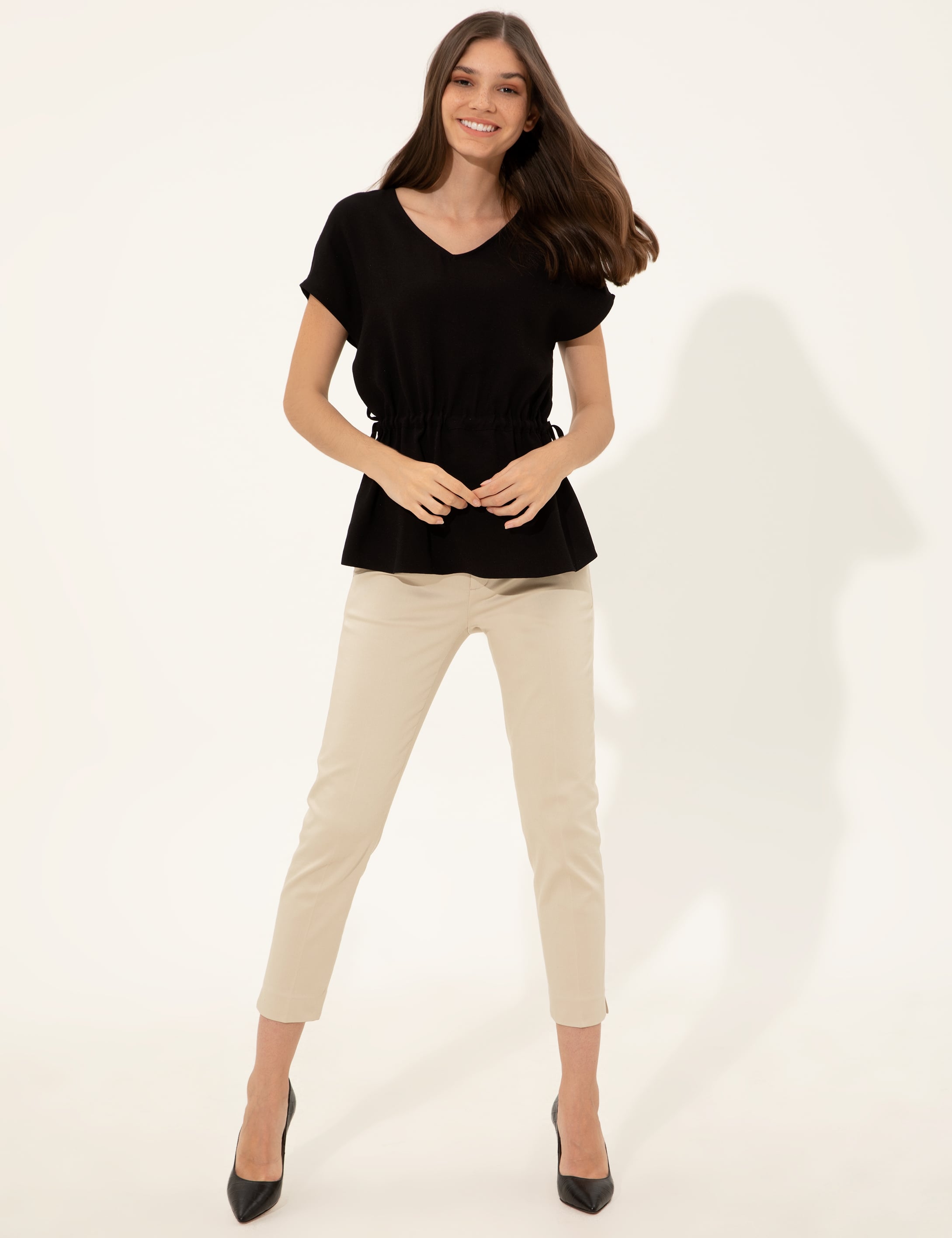 Siyah Comfort Fit Bluz