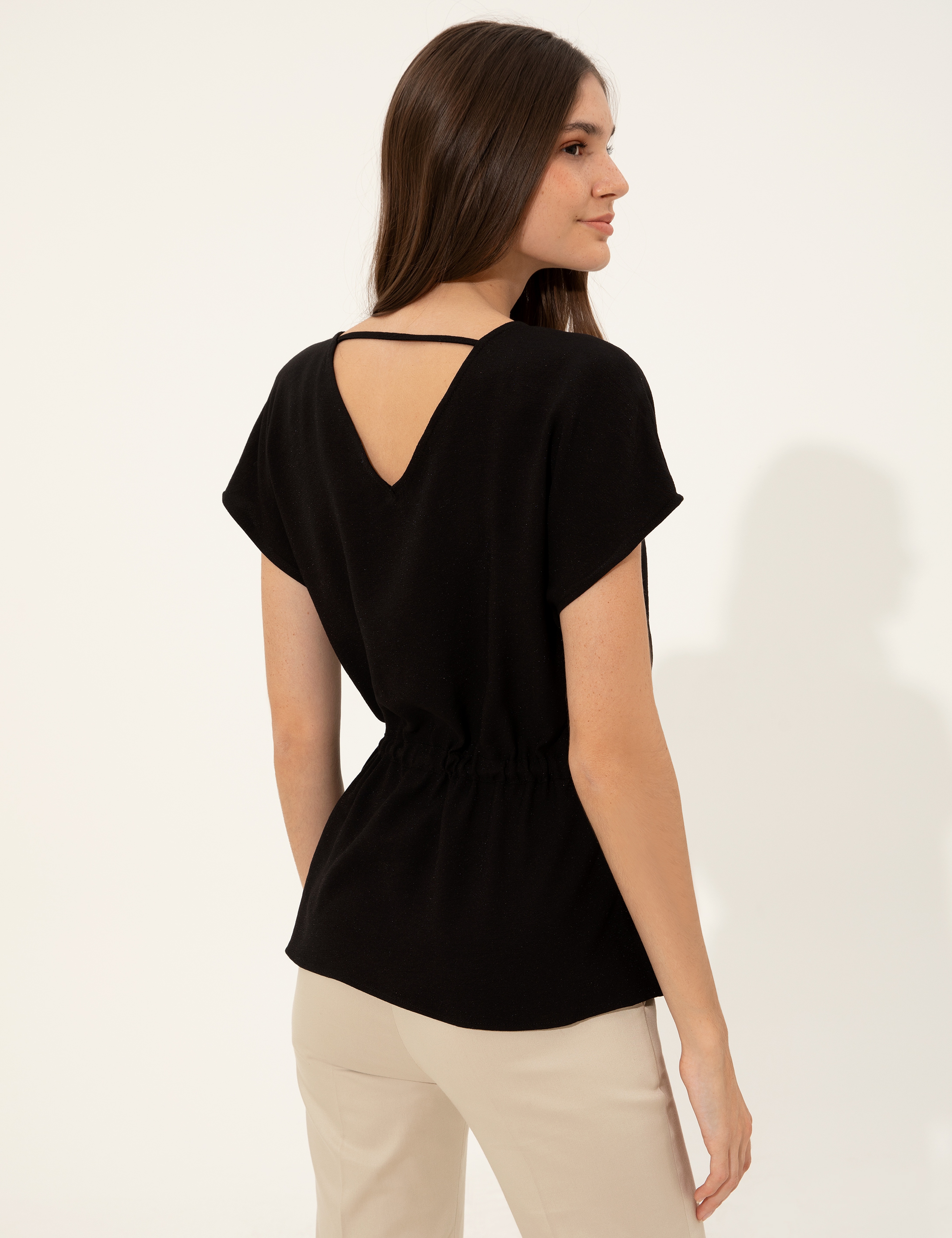 Siyah Comfort Fit Bluz - Image 5