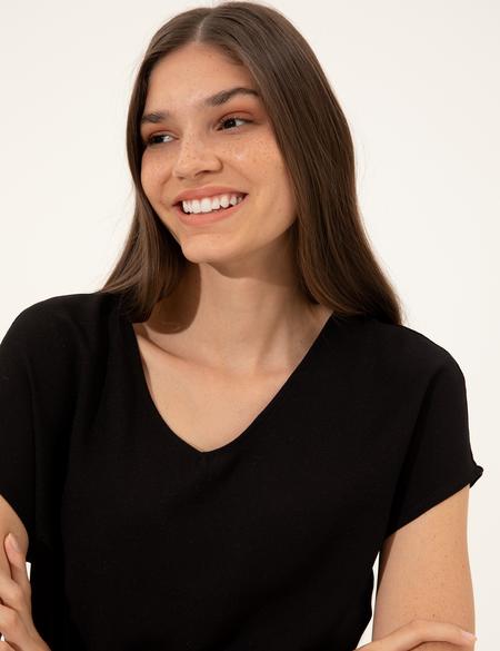 Siyah Comfort Fit Bluz - 50252151010