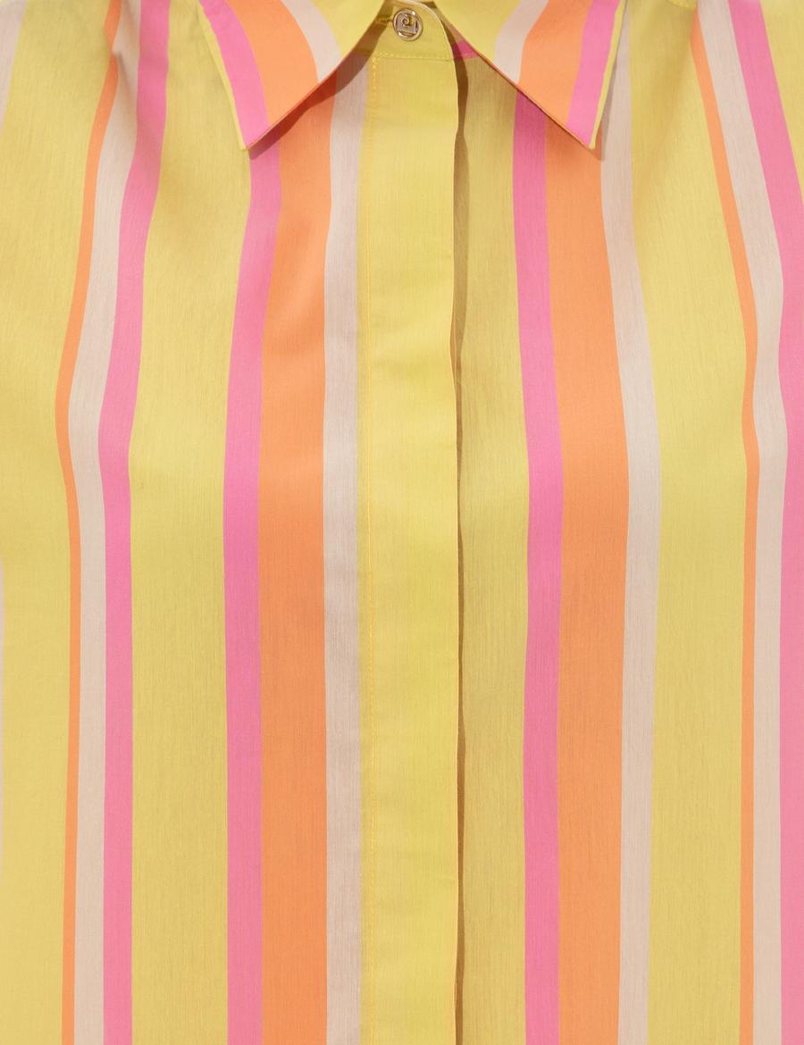 Yeşil Çizgili Comfort Fit Uzun Kollu Gömlek