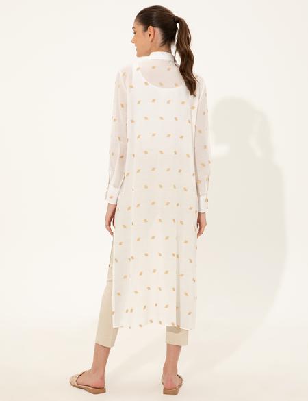 Ekru Comfort Fit Gömlek Elbise - 50246305006