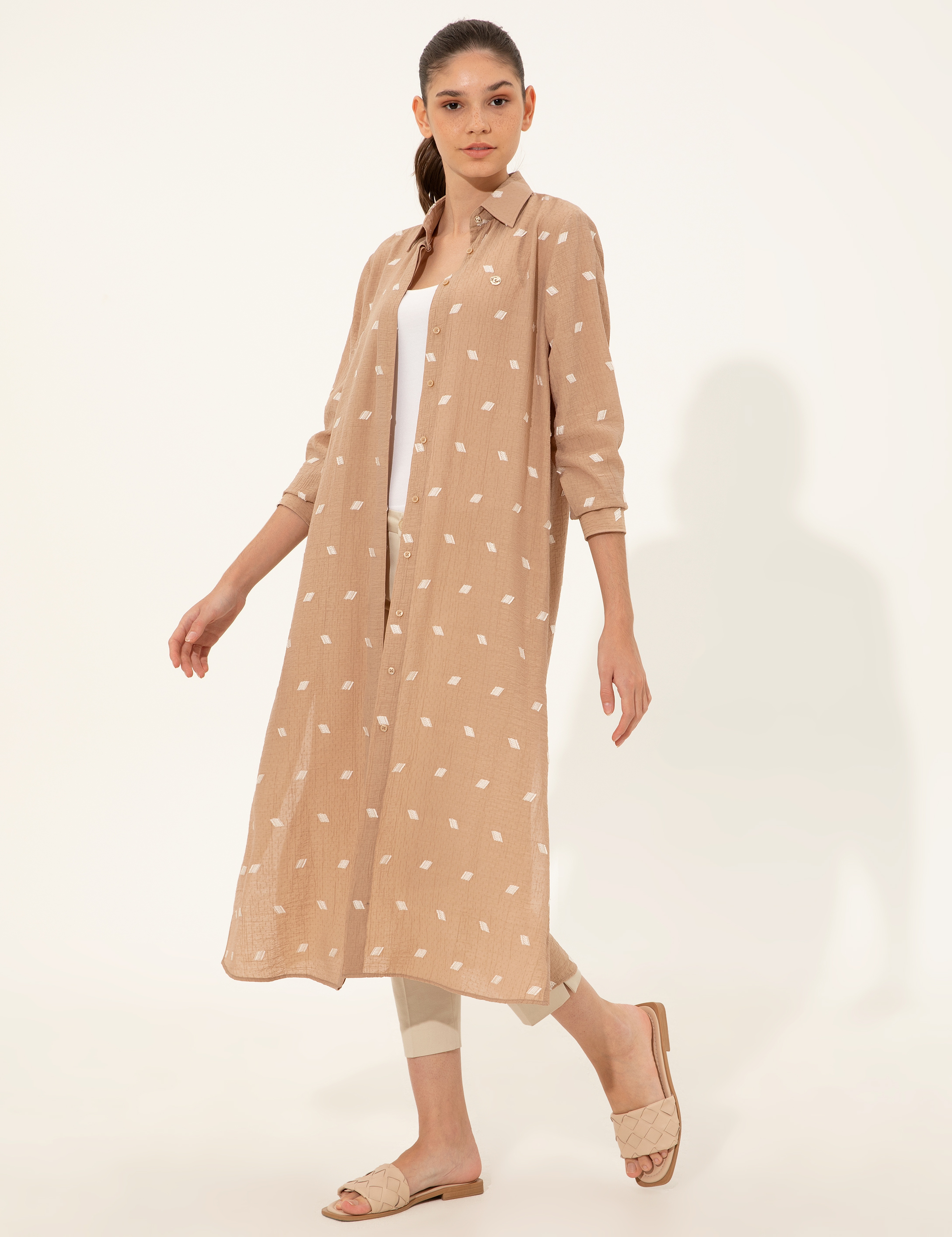 Bej Comfort Fit Tunik - Image 2