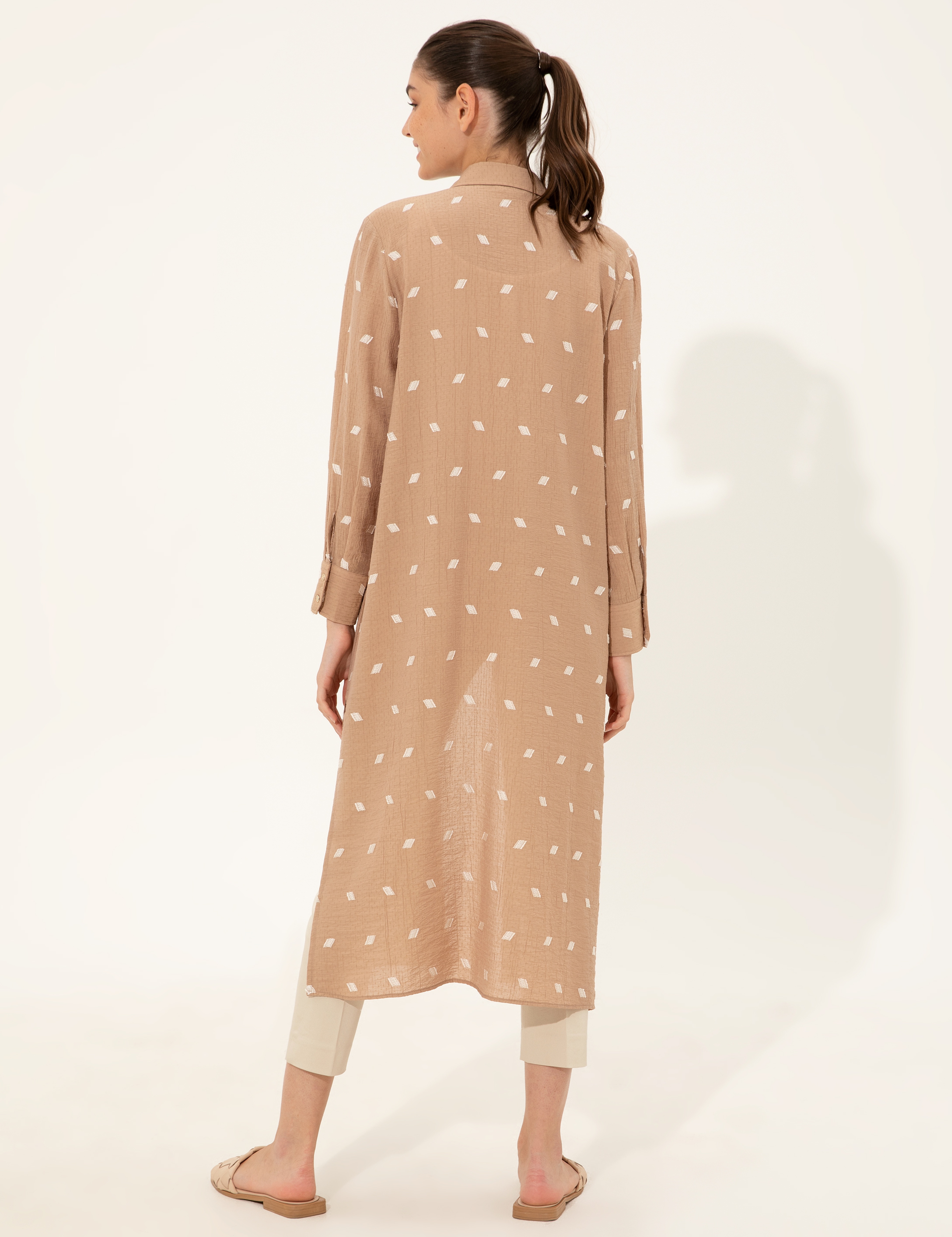 Bej Comfort Fit Tunik - Image 5