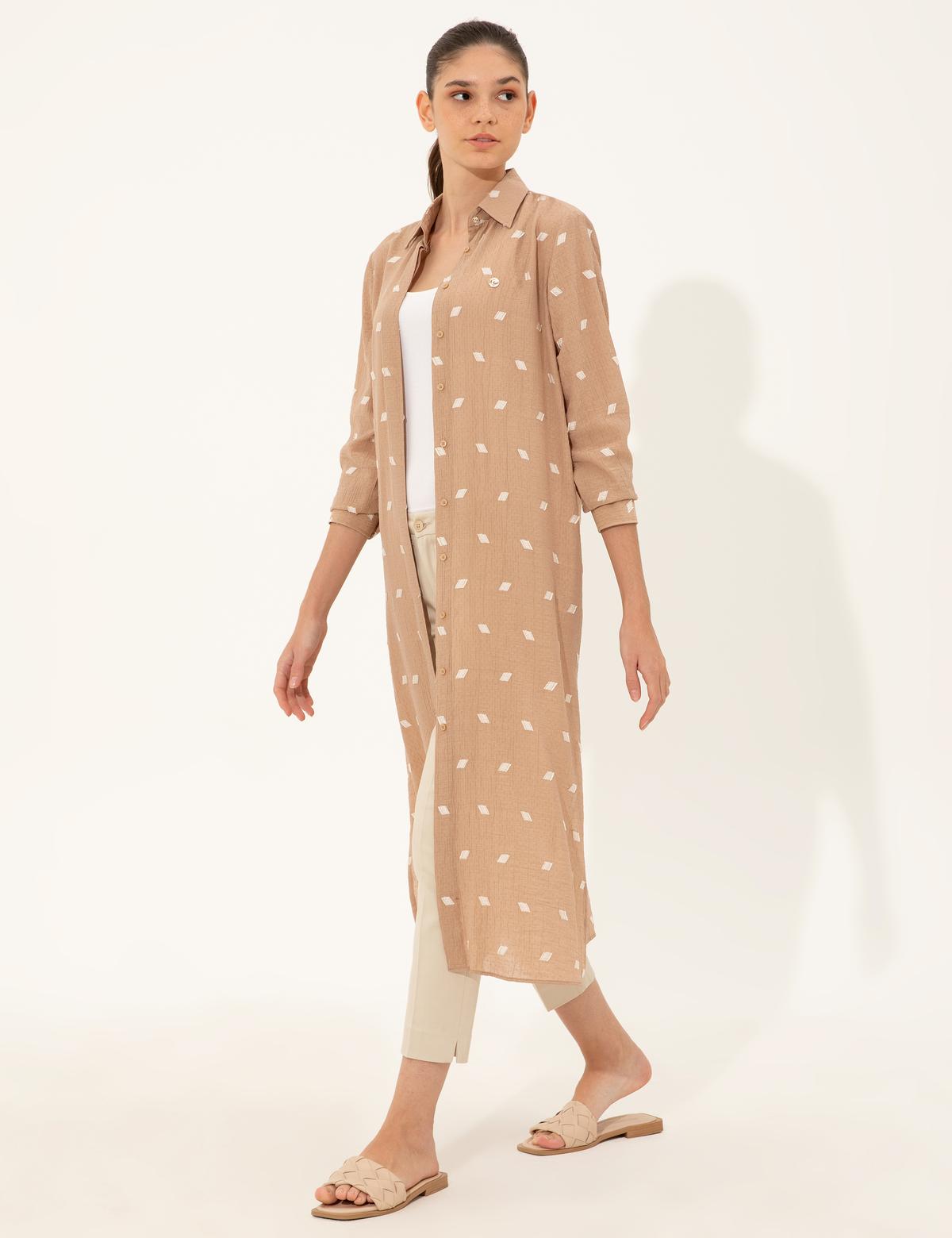 Bej Comfort Fit Tunik