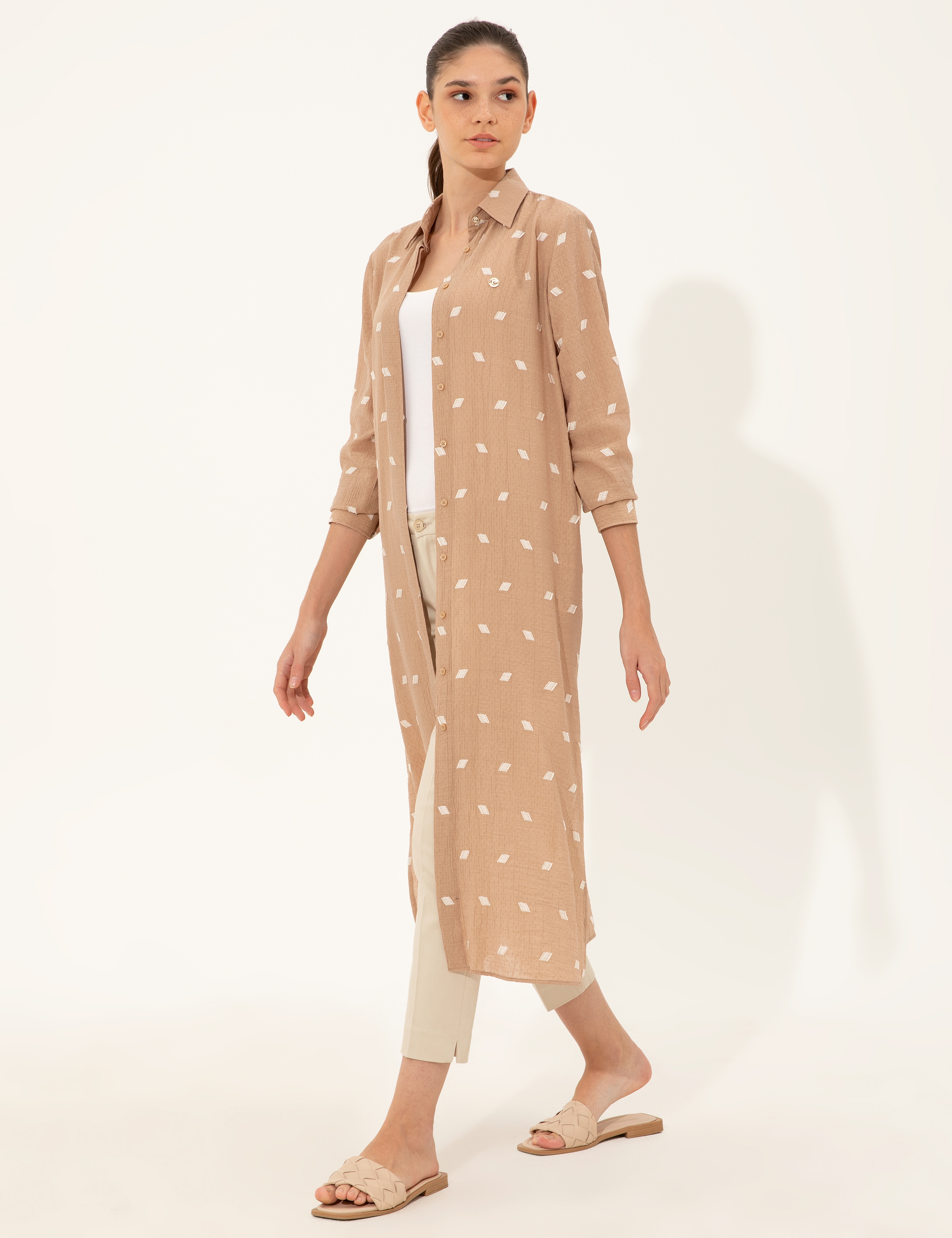 Bej Comfort Fit Tunik - Image 1