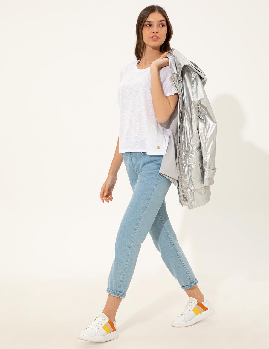 Beyaz Regular Fit Tişört