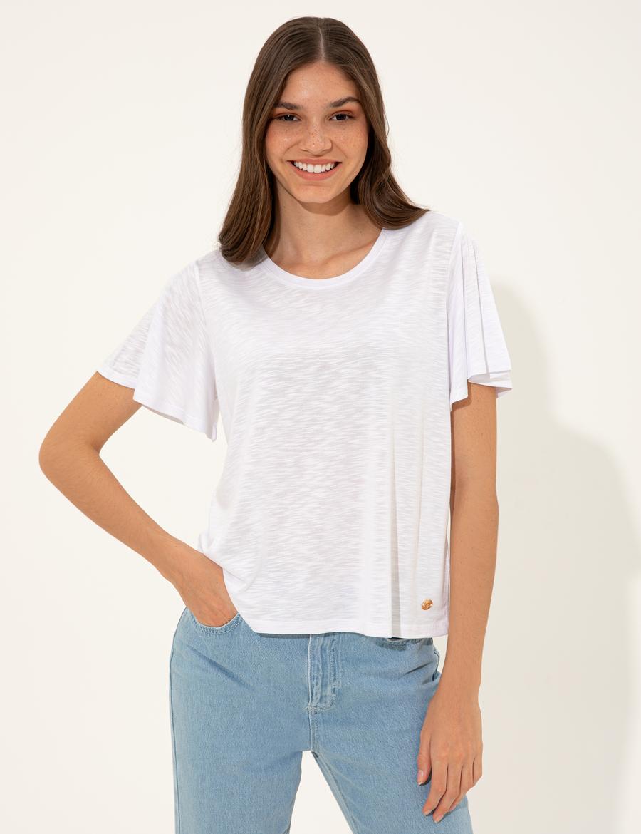 Beyaz Regular Fit Tişört