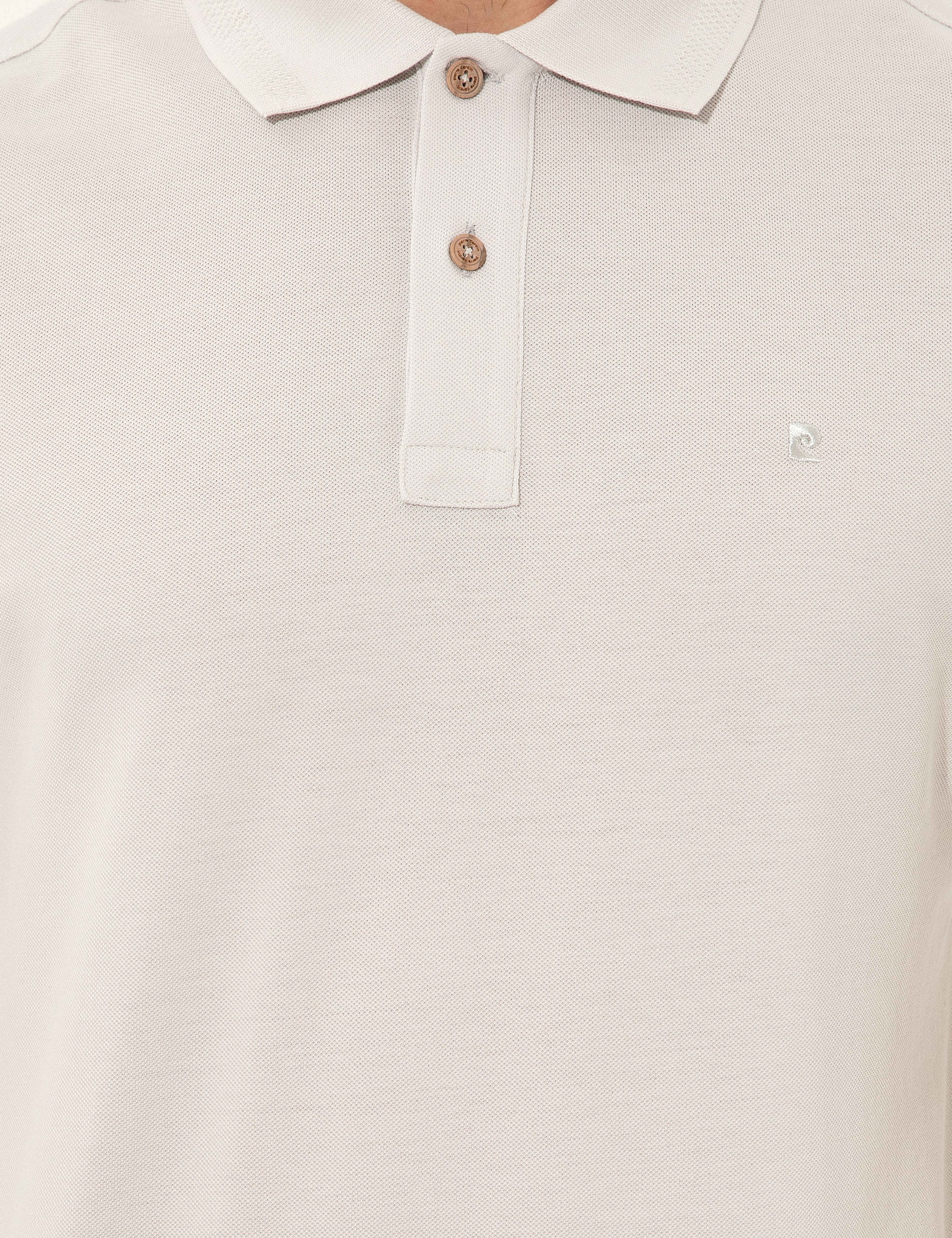 Açık Gri Slim Fit Polo Yaka Basic Tişört