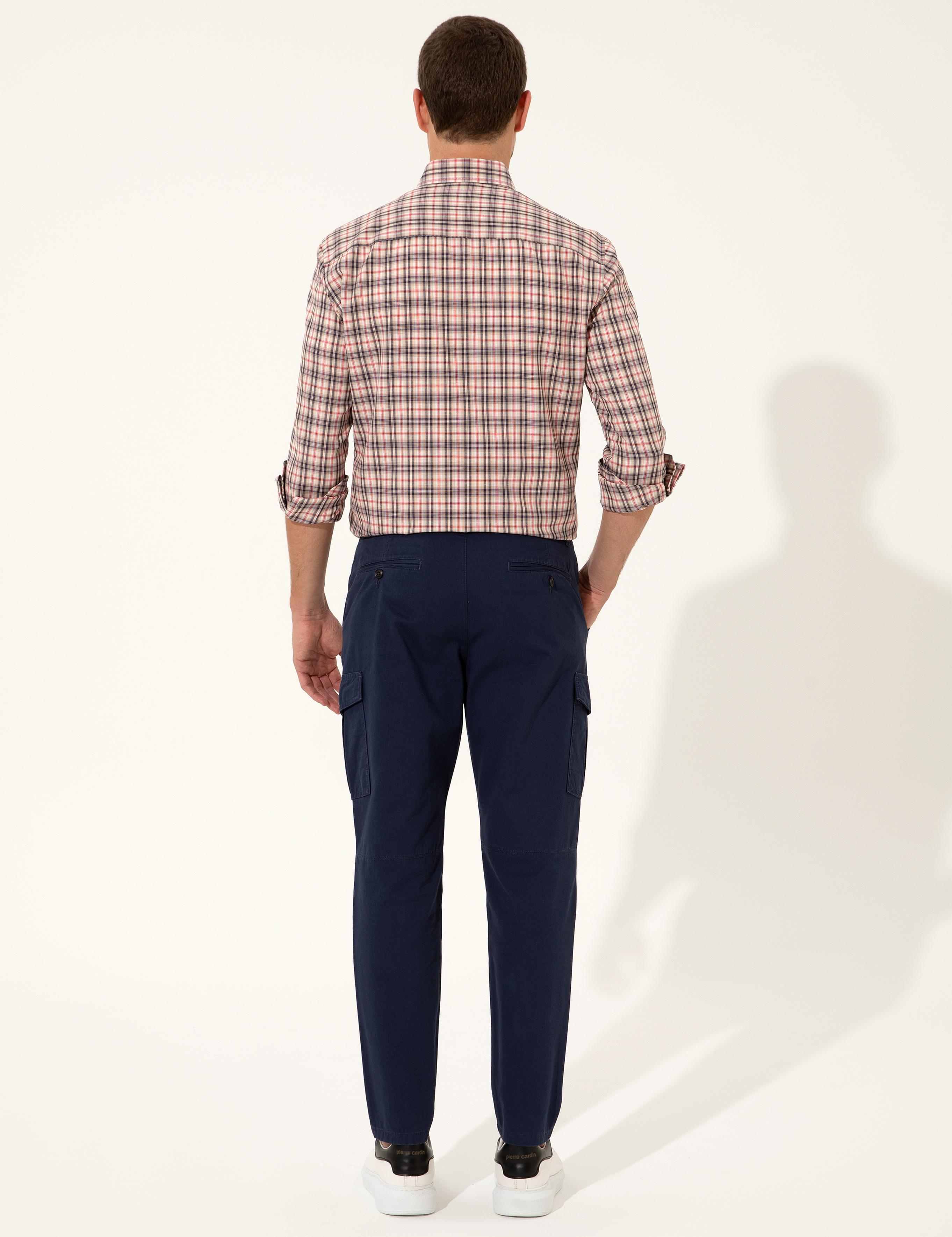 Açık Lacivert Carrot Fit Kanvas Pantolon