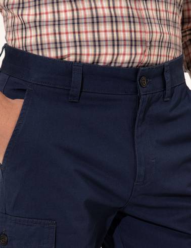 Açık Lacivert Carrot Fit Kanvas Pantolon