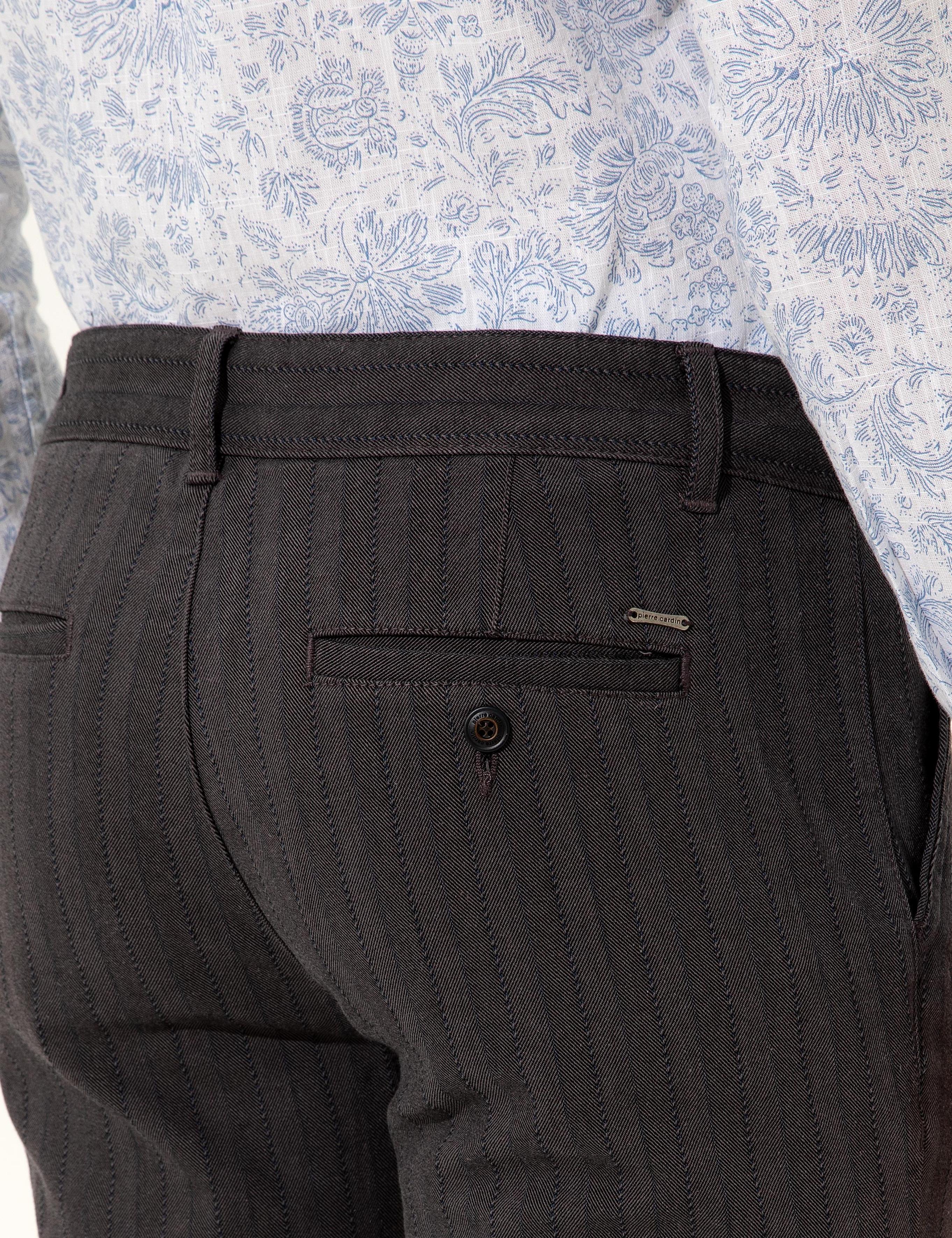 Antrasit Slim Fit Kanvas Pantolon