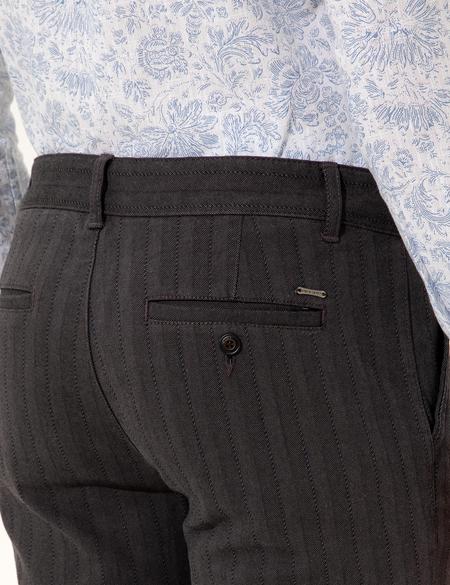 Antrasit Slim Fit Kanvas Pantolon - 50241478007