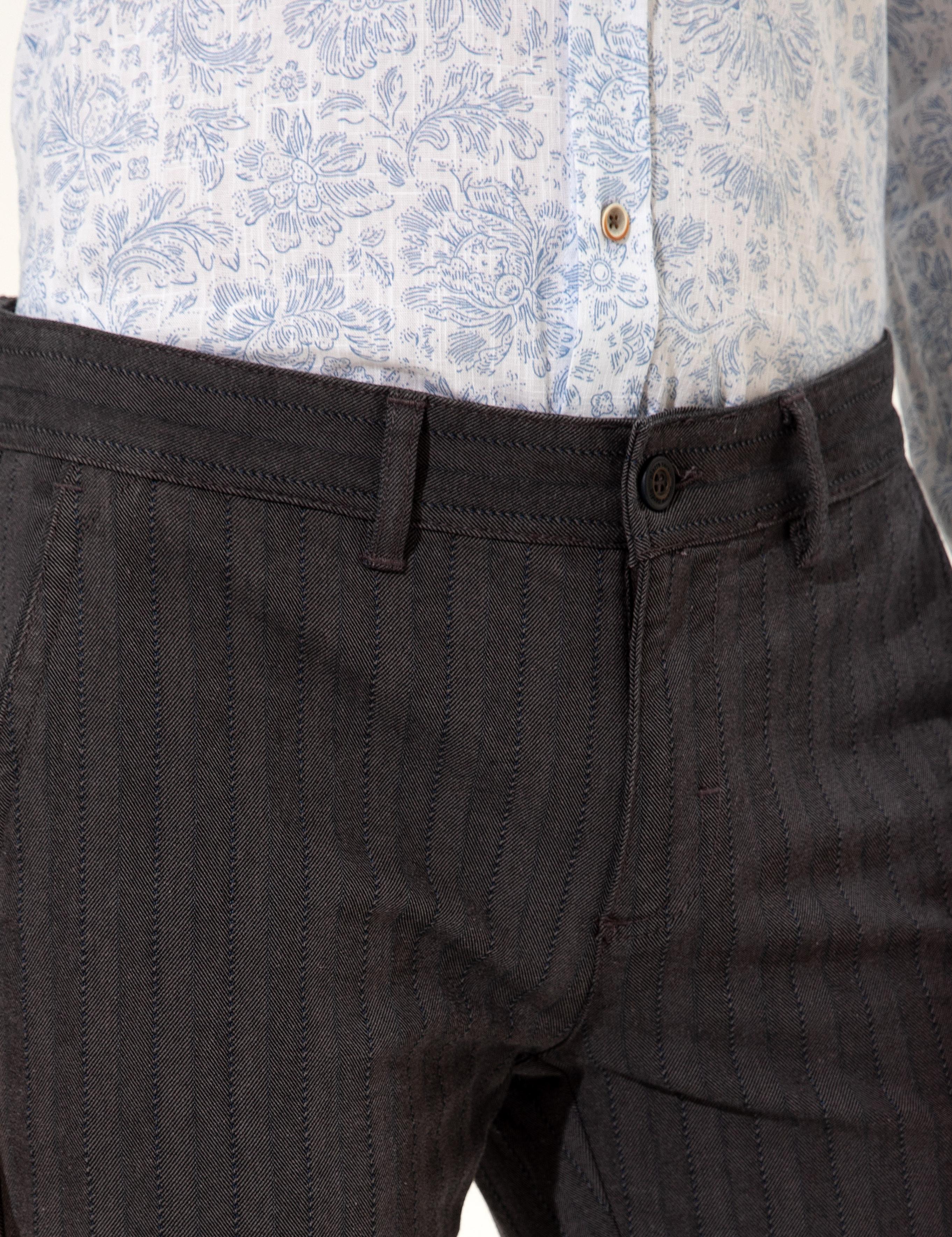 Antrasit Slim Fit Kanvas Pantolon