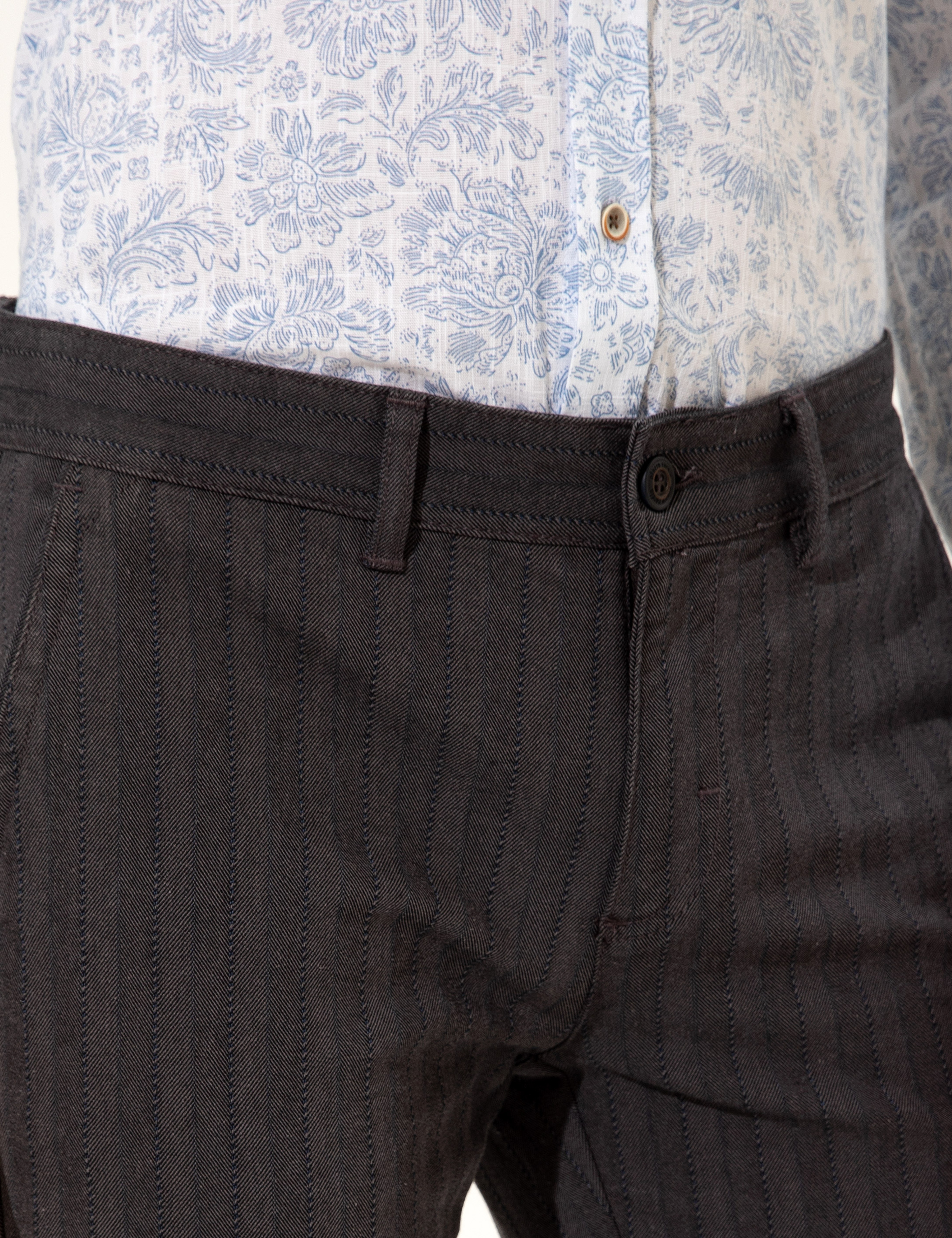 Antrasit Slim Fit Kanvas Pantolon - Image 5