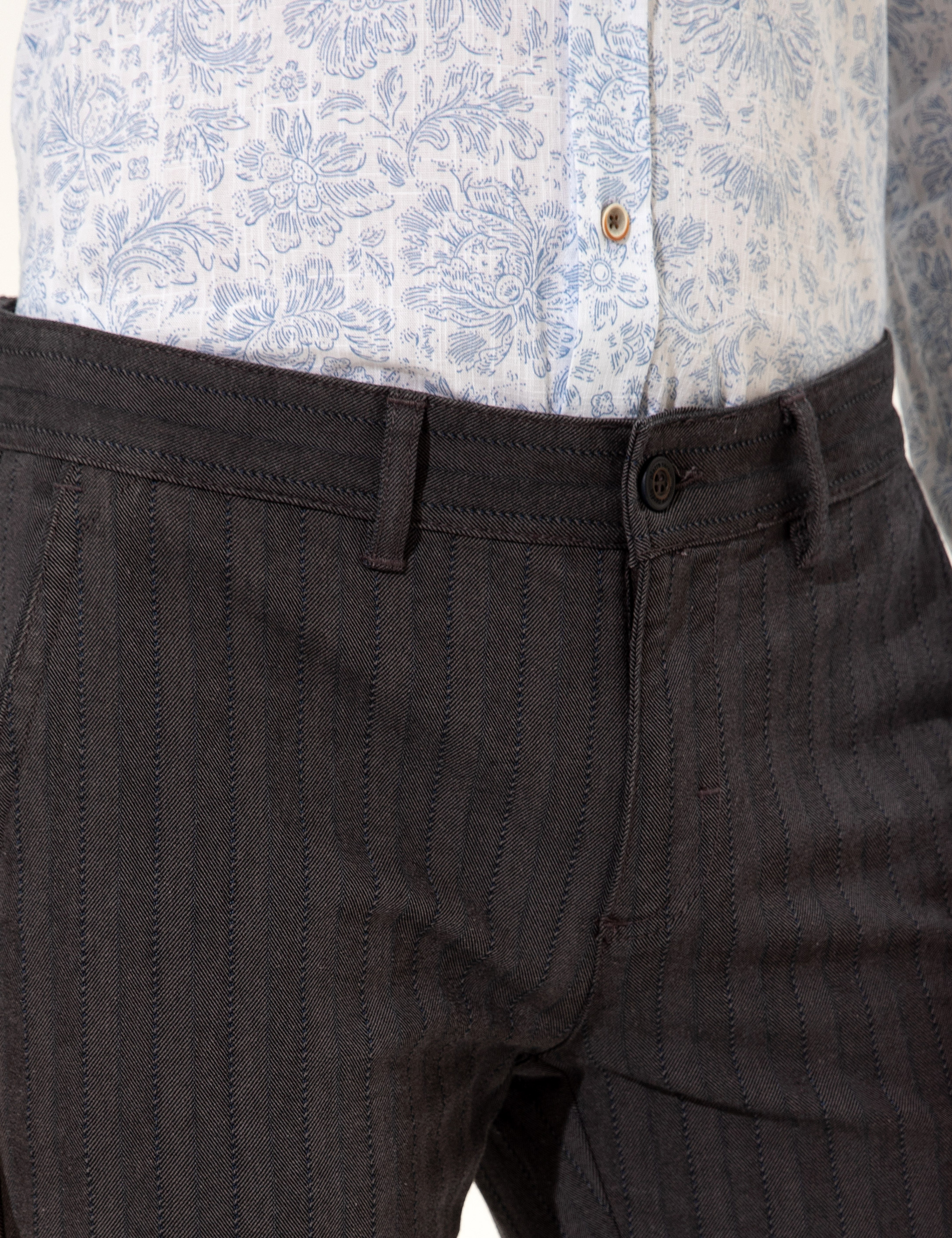 Antrasit Slim Fit Kanvas Pantolon