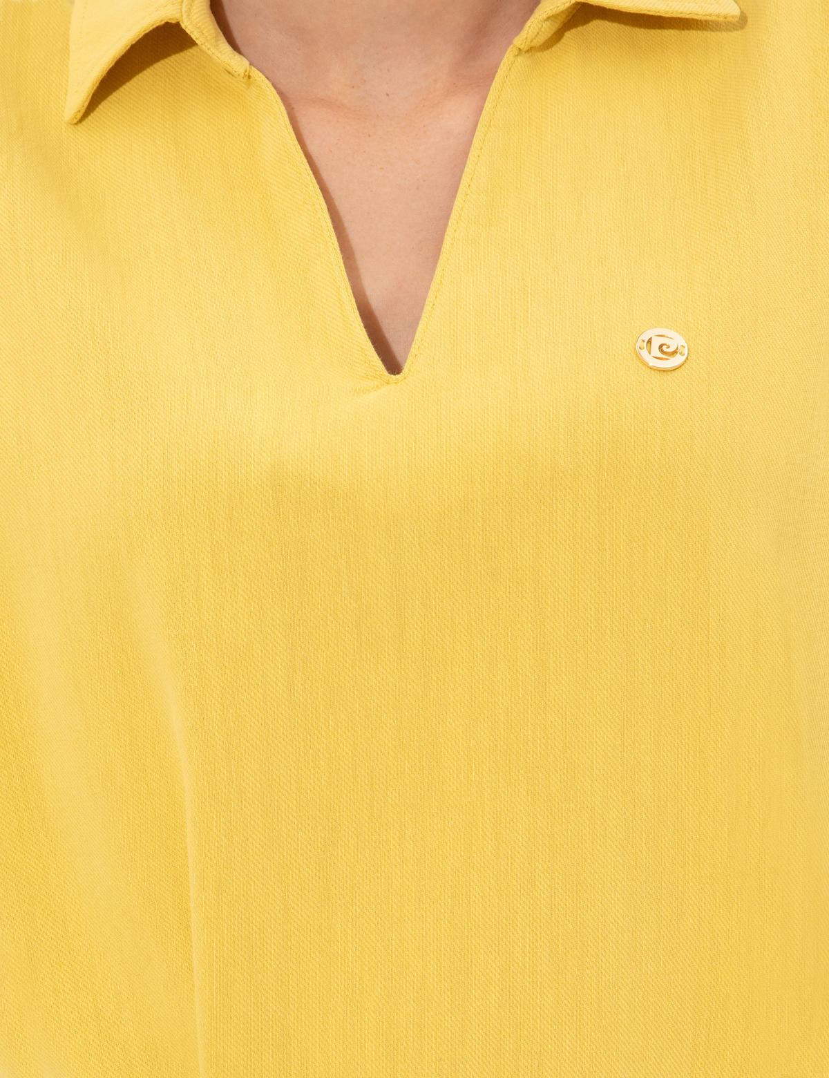 Neon Sarı Rahat Kesim Dokuma Elbise - 50246685004