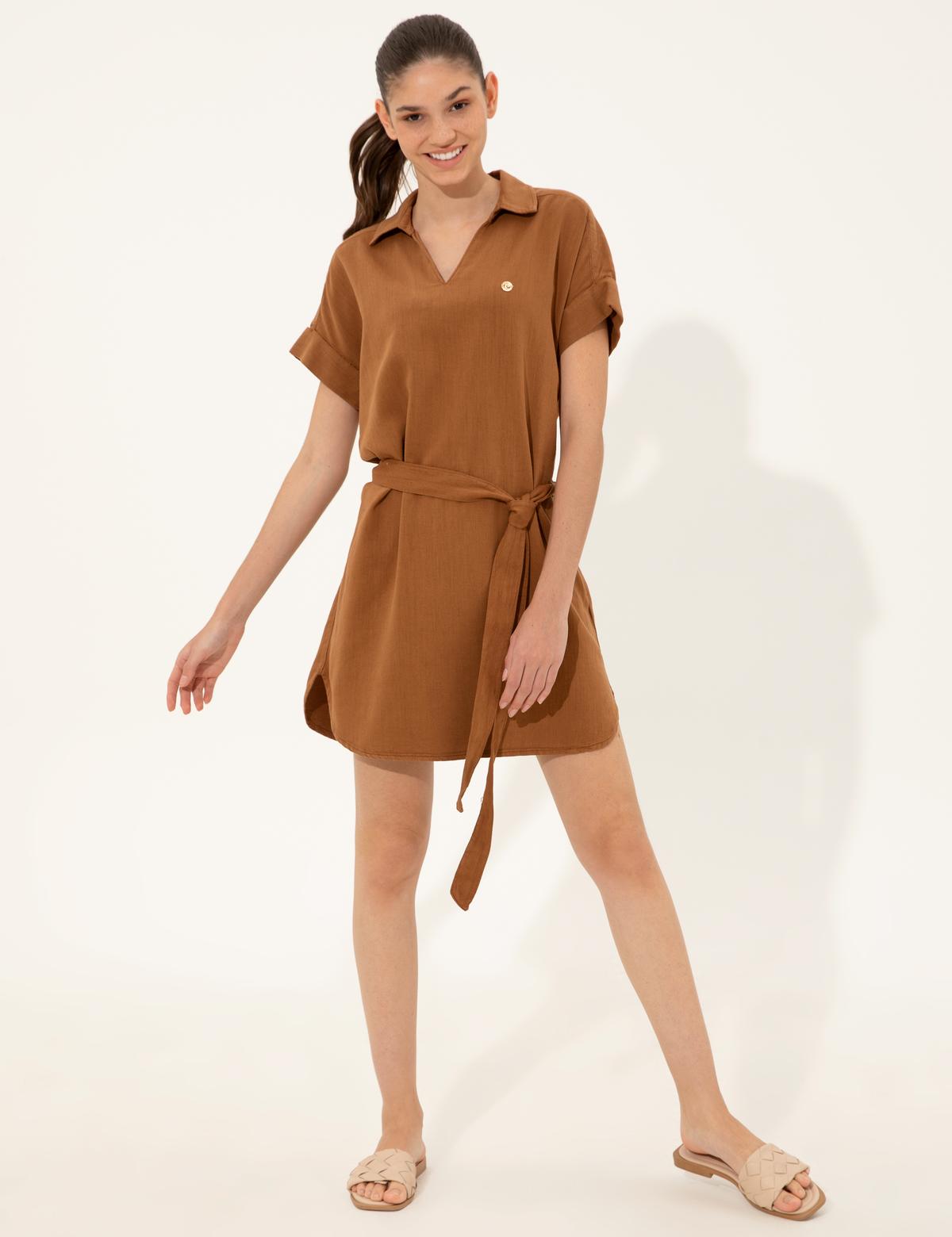 Taba Rahat Kesim Dokuma Elbise