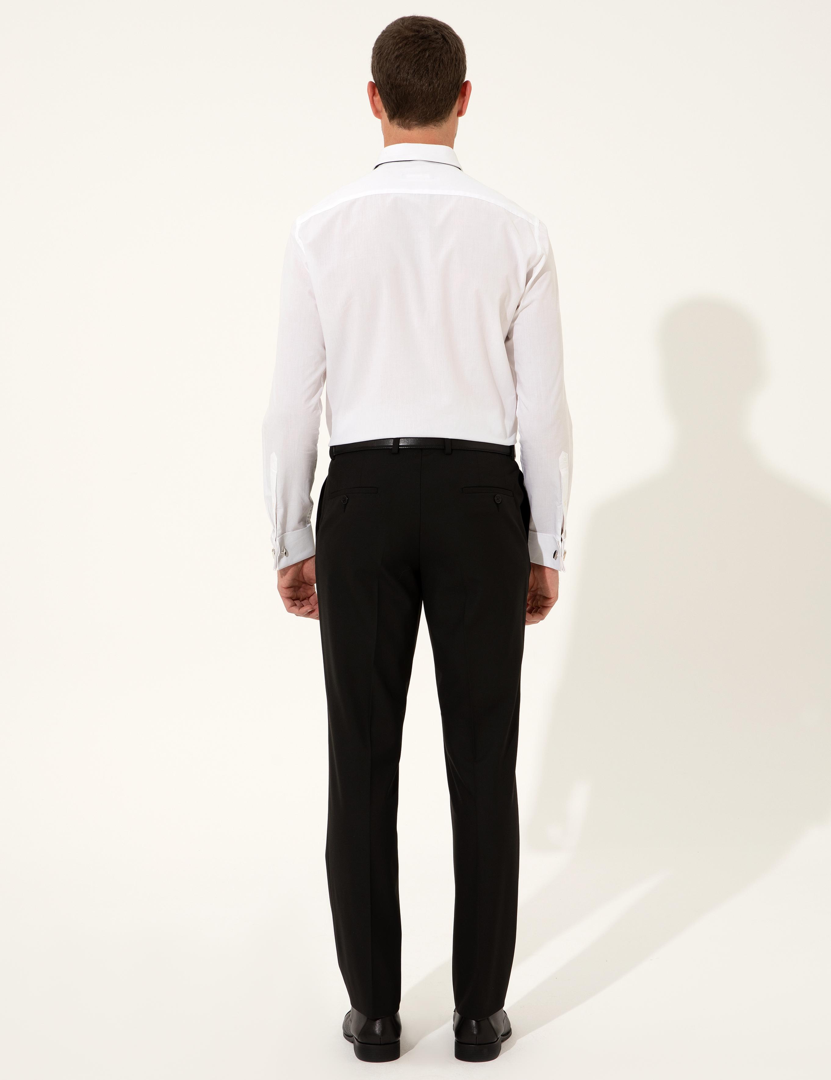 Siyah Slim Fit Kumaş Pantolon