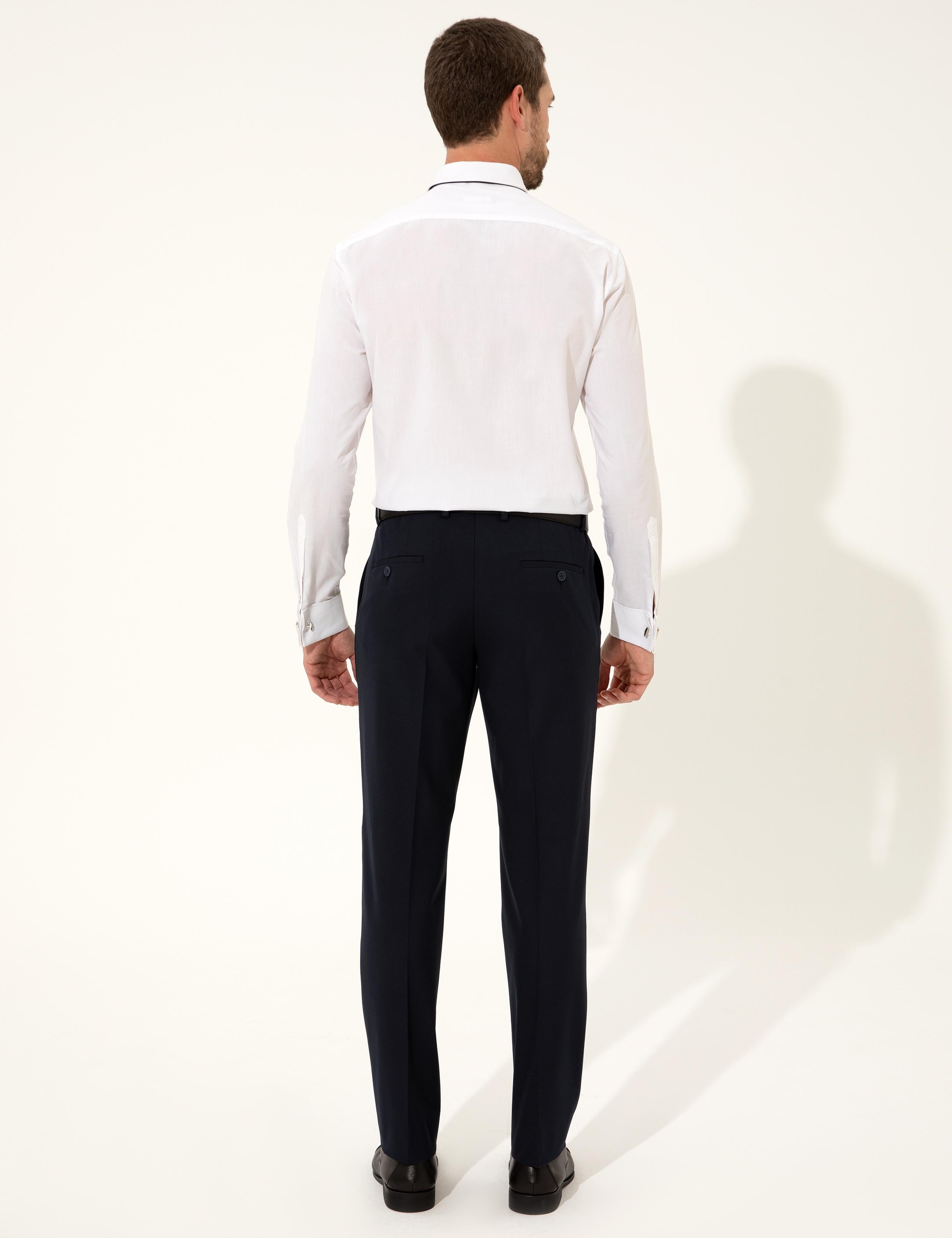 Lacivert Slim Fit Kumaş Pantolon