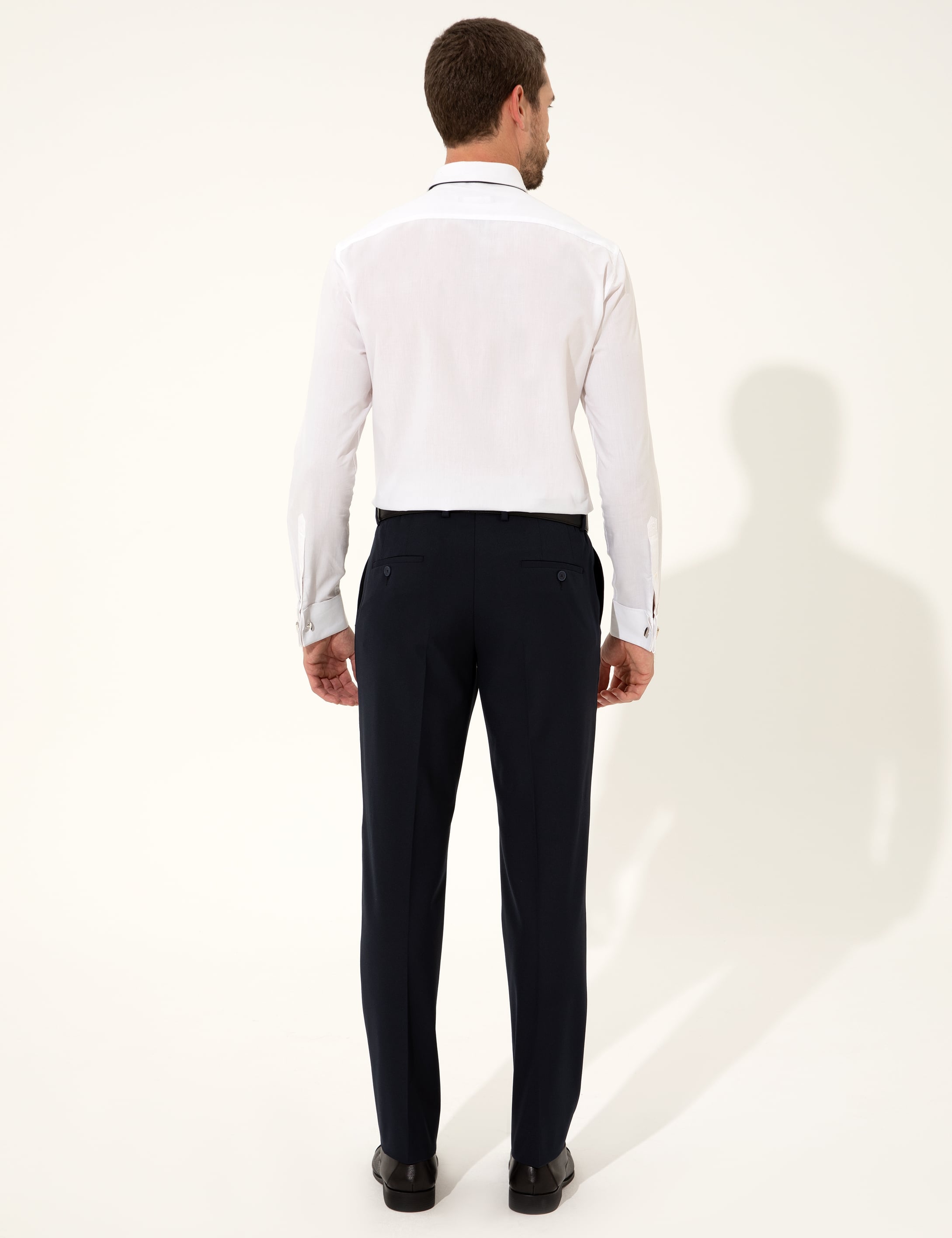 Lacivert Slim Fit Kumaş Pantolon - Image 4