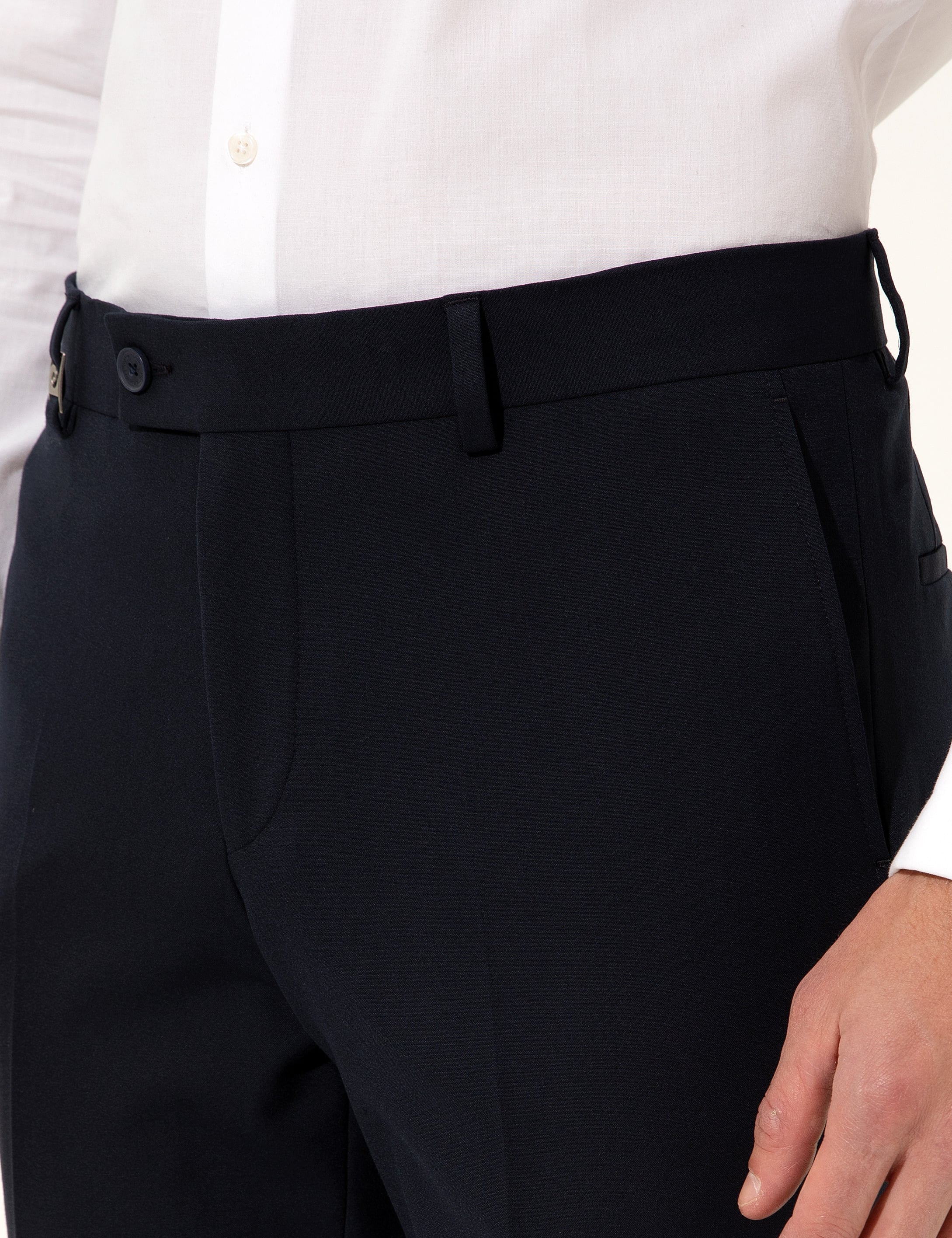 Lacivert Slim Fit Kumaş Pantolon - Image 6
