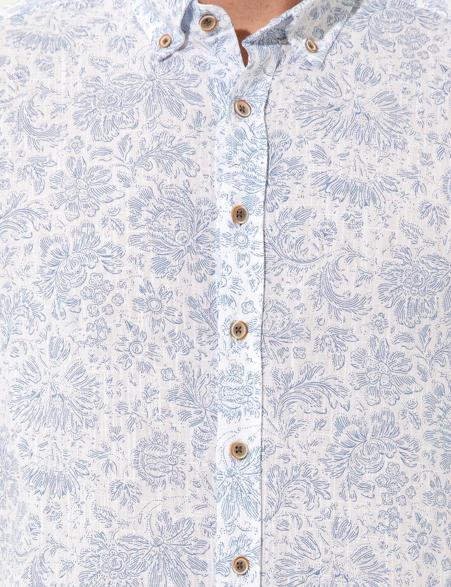 Mavi Slim Fit Uzun Kollu Gömlek