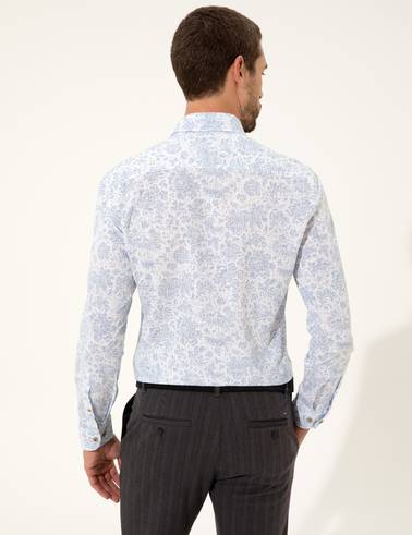 Mavi Slim Fit Uzun Kollu Gömlek