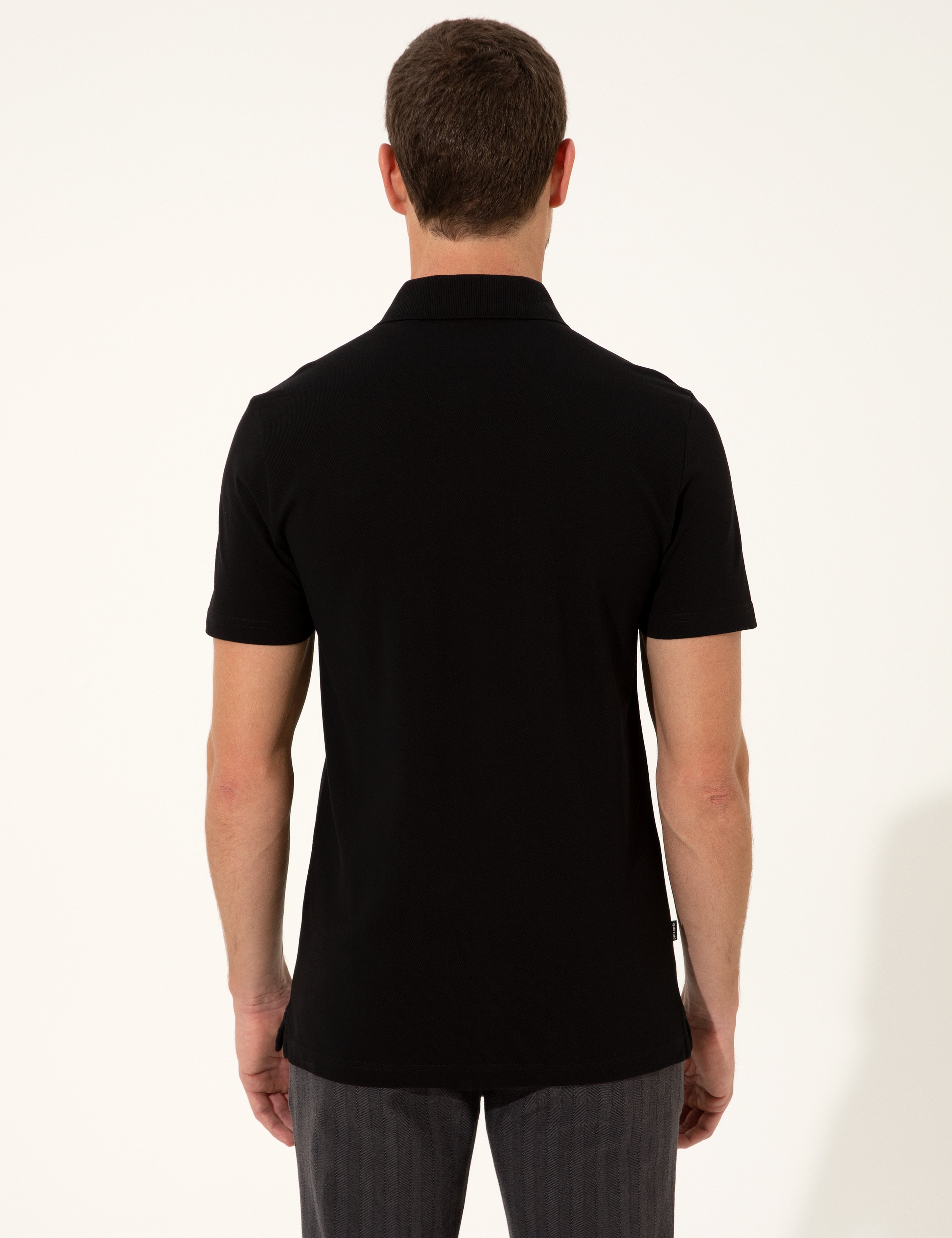 Siyah Slim Fit Tişört - Image 5