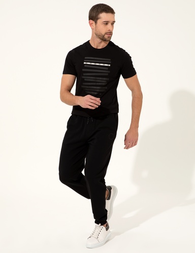 Siyah Slim Fit Eşofman Altı