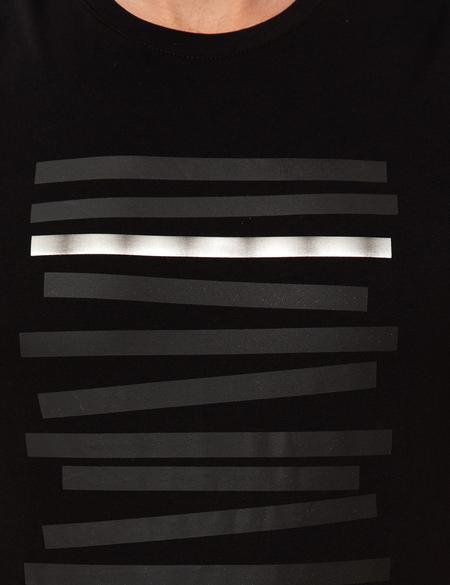 Siyah Slim Fit Bisiklet Yaka Tişört - 50249812017