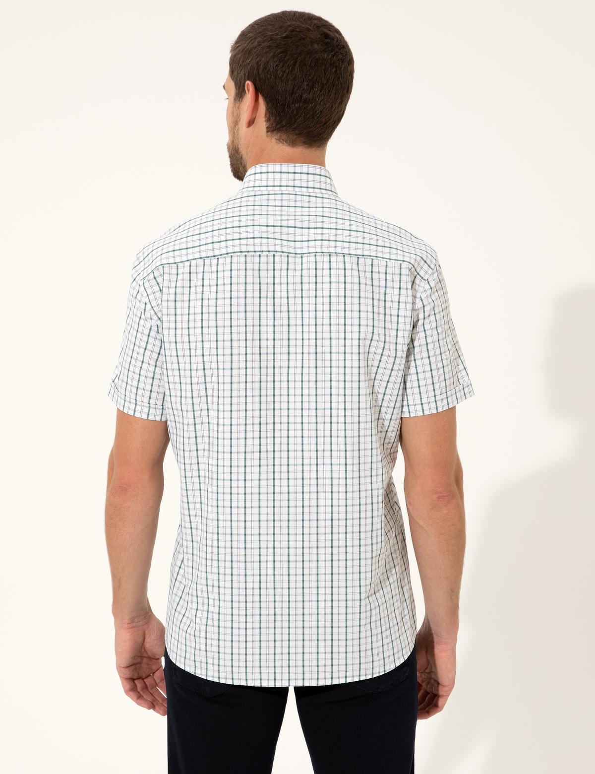 Yeşil Regular Fit Kısakol Gömlek - 50249744014