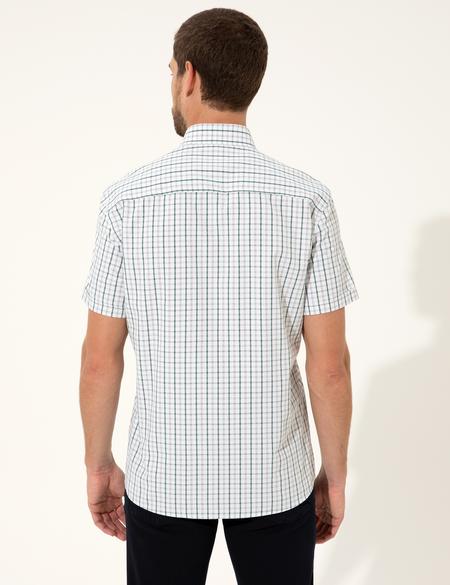 Yeşil Regular Fit Kısakol Gömlek - 50249744014