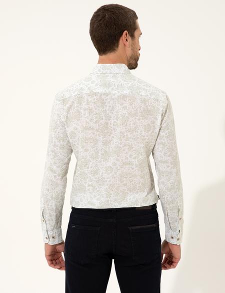 Haki Slim Fit Uzun Kollu Gömlek - 50249759014