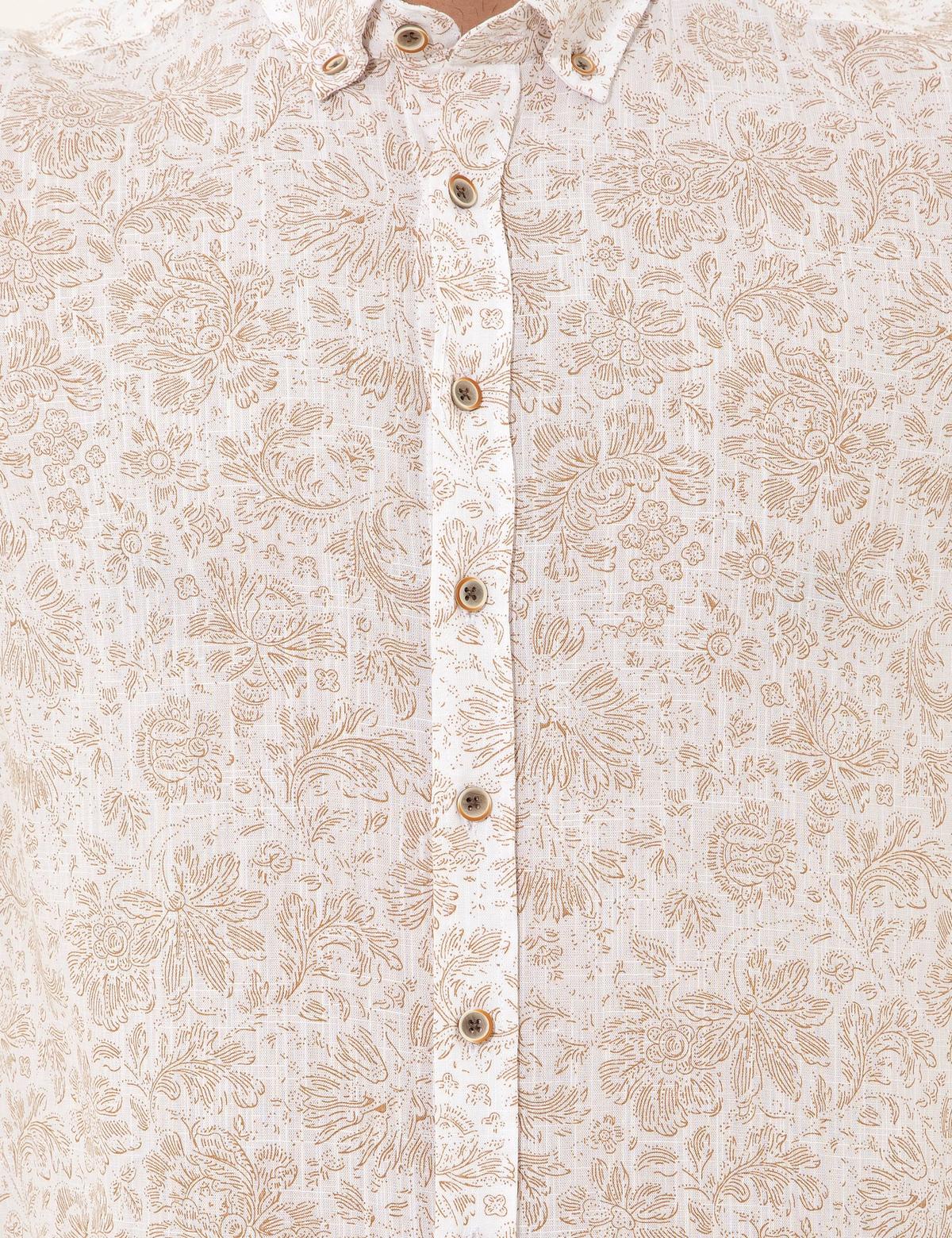 Açık Kahverengi Slim Fit Uzun Kollu Gömlek - 50249759009