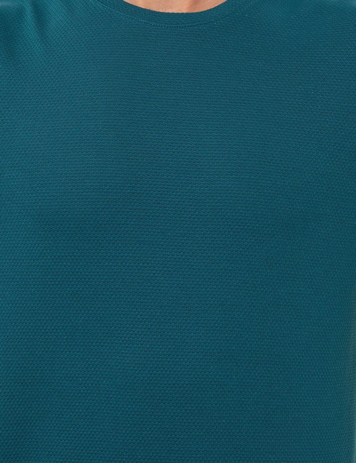 Zümrüt Slim Fit Bisiklet Yaka Tişört - 50249809093