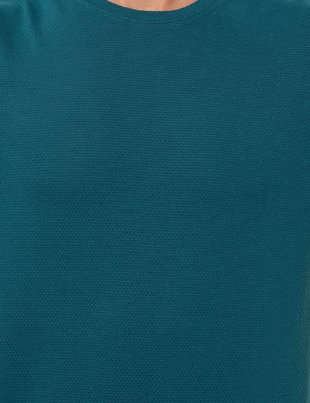 Zümrüt Slim Fit Bisiklet Yaka Tişört - 50249809093