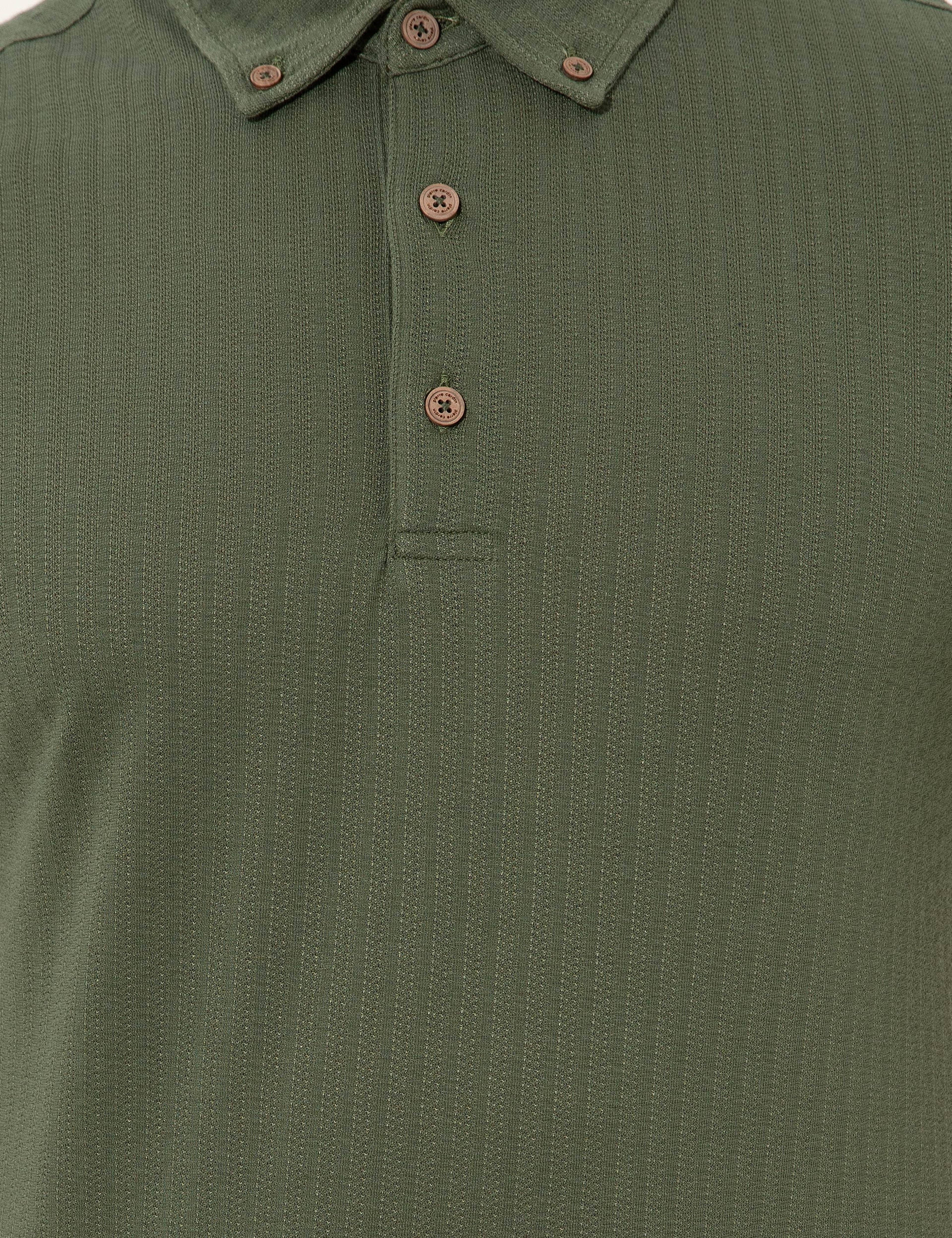 Haki Slim Fit Polo Yaka Tişört
