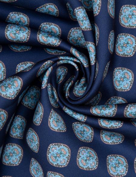 Lacivert Desenli Mendil - 50258417002