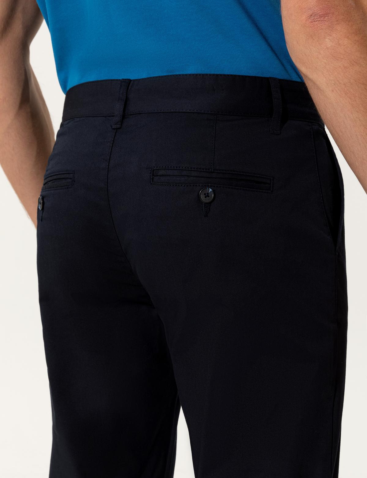 Lacivert Regular Fit Kanvas Pantolon - 50251531038