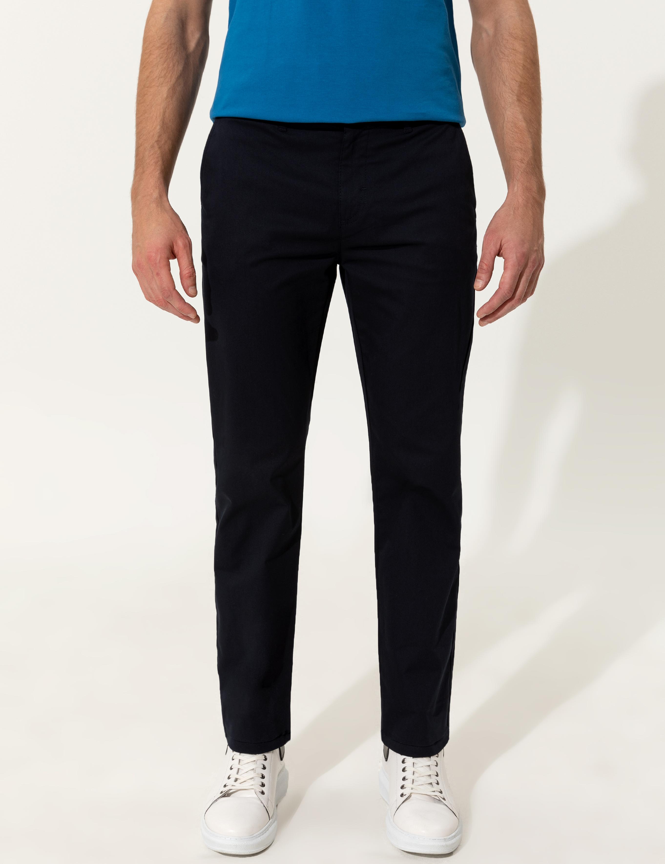 Lacivert Regular Fit Kanvas Pantolon