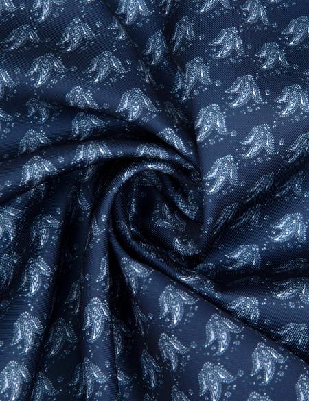 Lacivert Desenli Mendil - 50258483001