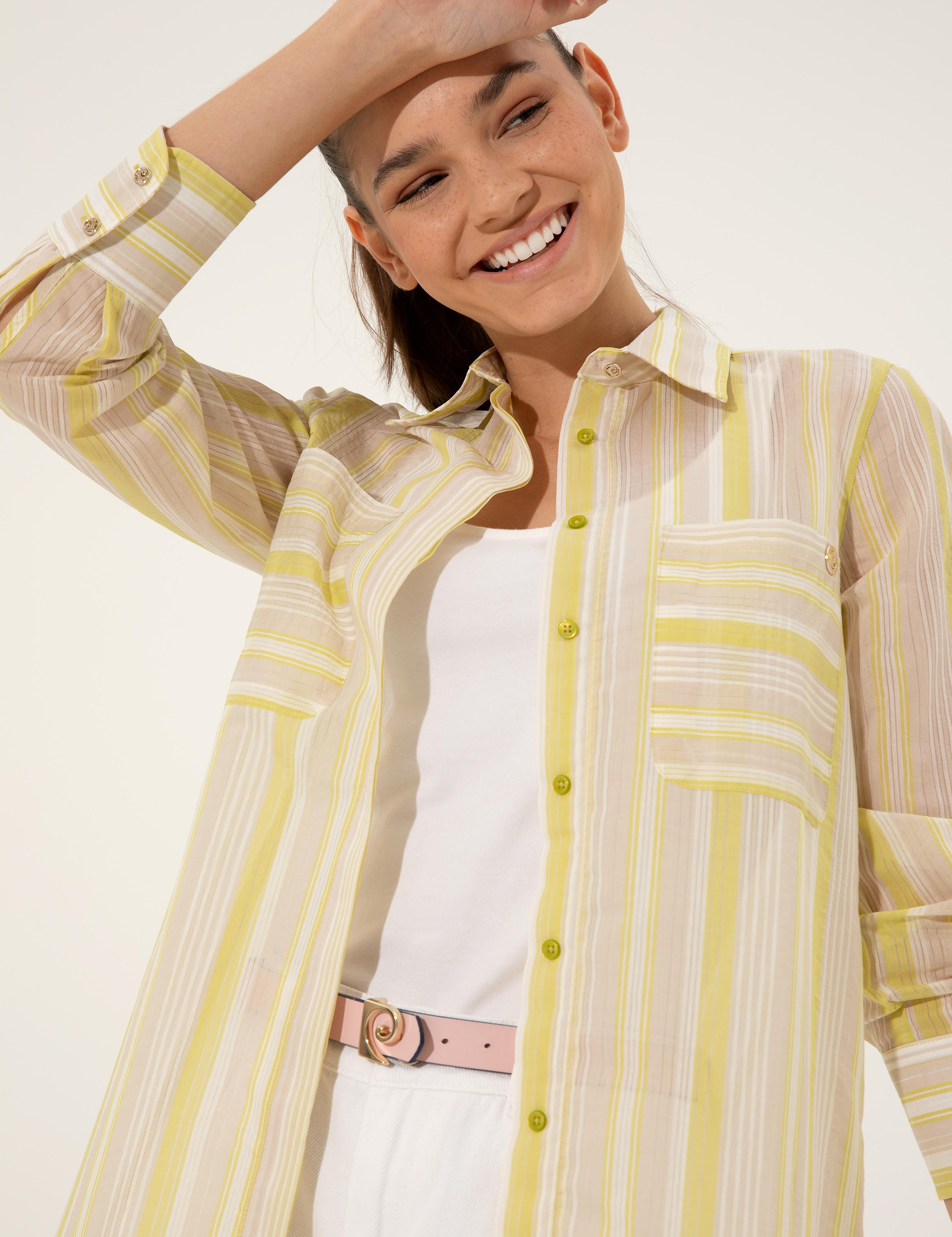 Fıstık Yeşili Comfort Fit Gömlek Elbise