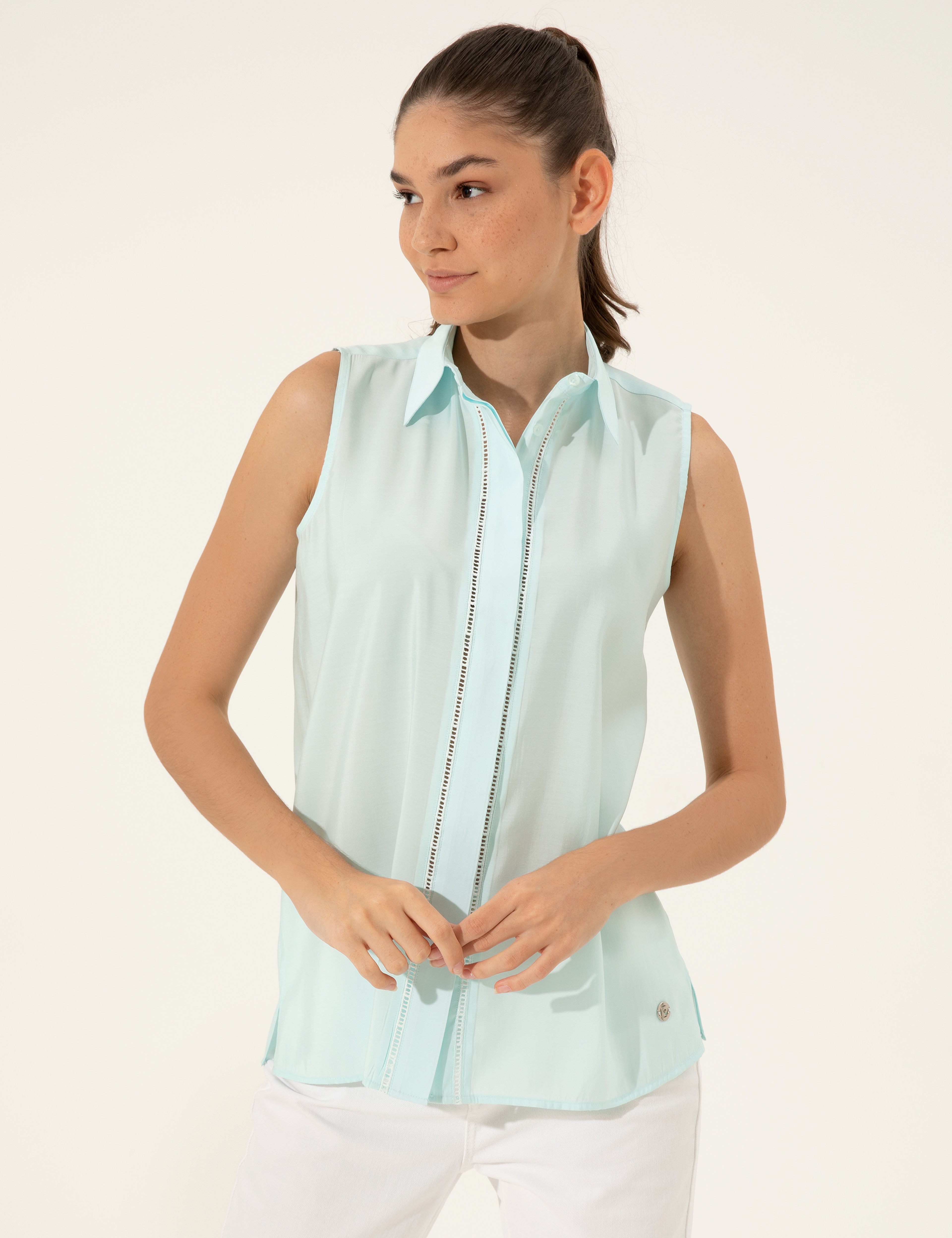 Mavi Regular Fit Kolsuz Bluz - Image 4
