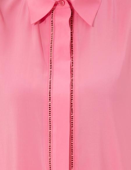 Pembe Regular Fit Kolsuz Bluz - 50247281013