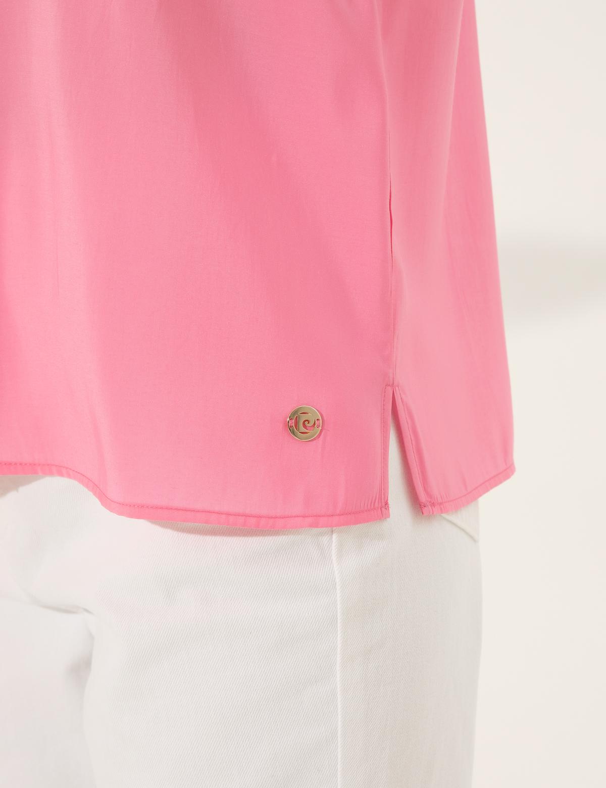 Pembe Regular Fit Kolsuz Bluz - 50247281013